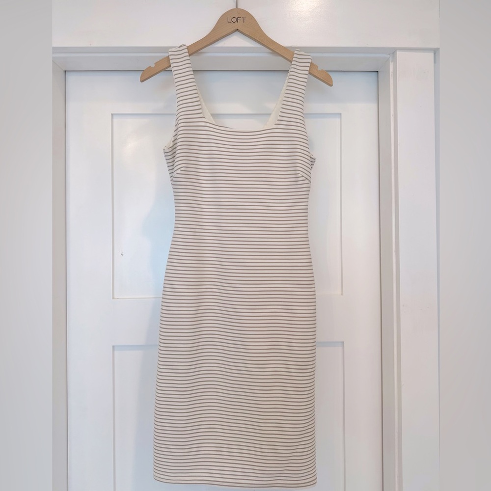 Bar III - white and tan dress - medium
